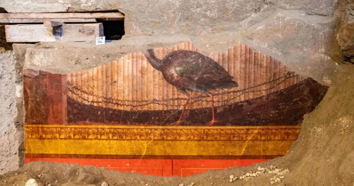 Napoli'nin Dışında Villa di Poppea'da 'Canlı Fırkateynler ve Maskeler' Freskleri Ortaya Çıkarıldı